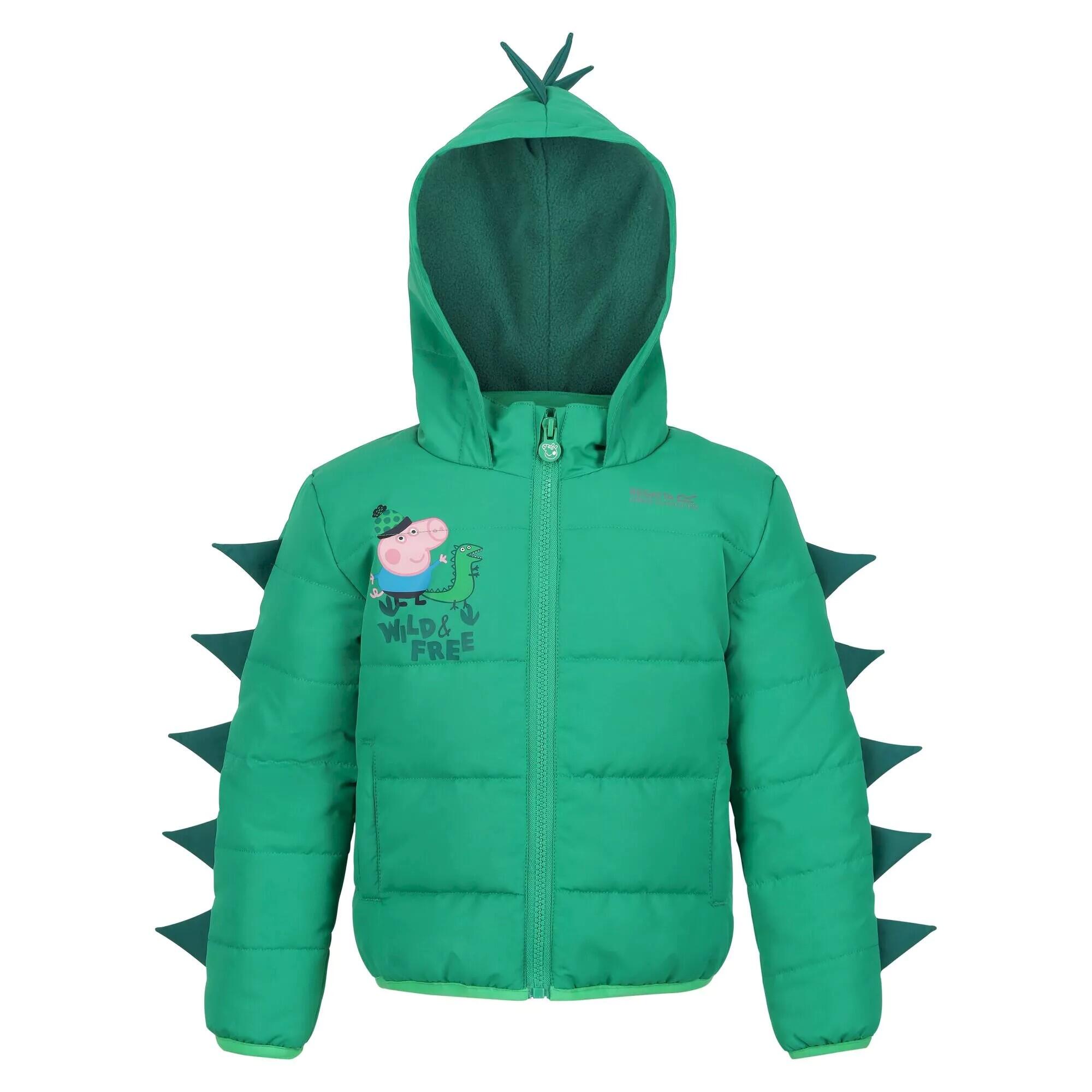 REGATTA Childrens/Kids Wild & Free Peppa Pig Padded Jacket (Jellybean Green)