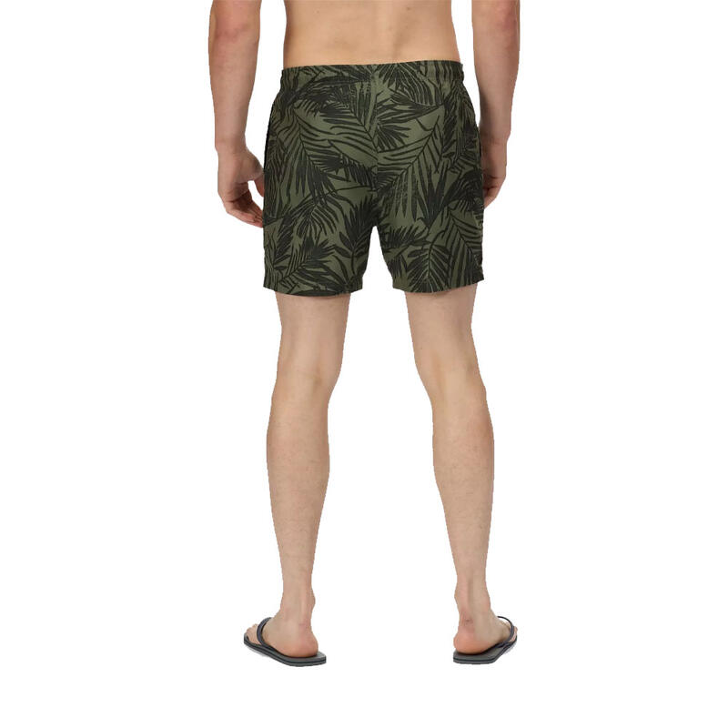 Heren Loras Leaf Print Zwemshort (Capulet)