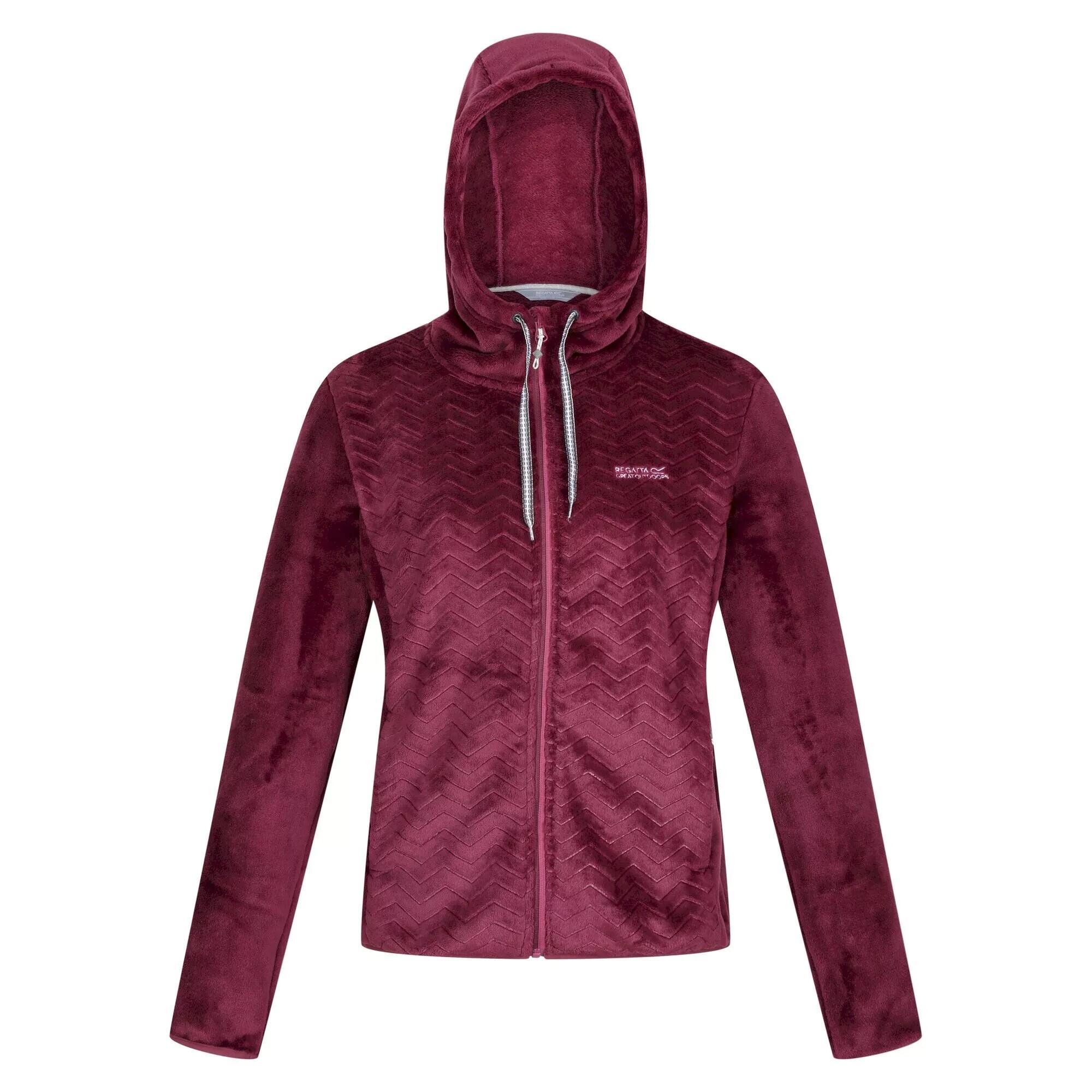 Womens/Ladies Julissa II Fluffy Full Zip Fleece Jacket (Amaranth Haze) 1/5