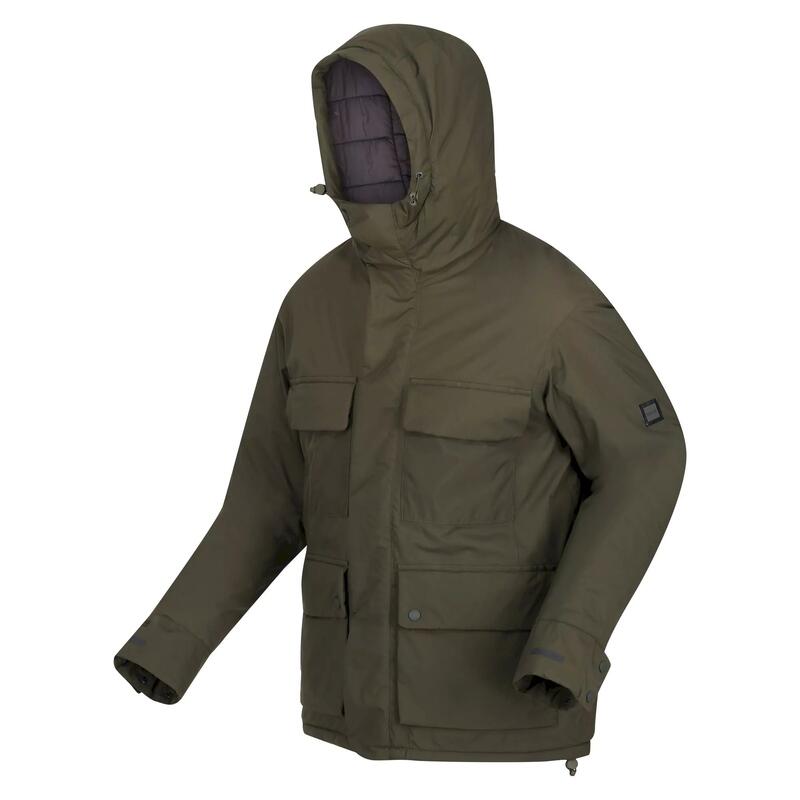 Chaqueta Impermeable Raylan para Hombre Caqui Oscuro