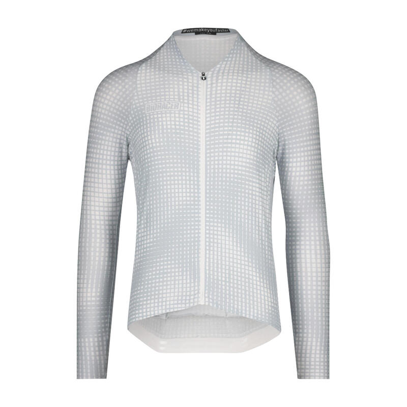 Maglia Ciclismo Manica Lunga Uomo - Grigio - Optic Art