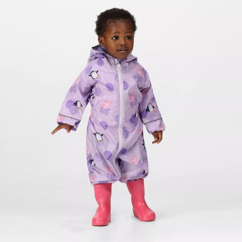 Traje Impermeable Pobble Peppa Pig para Niños/Niñas Lila Pastel