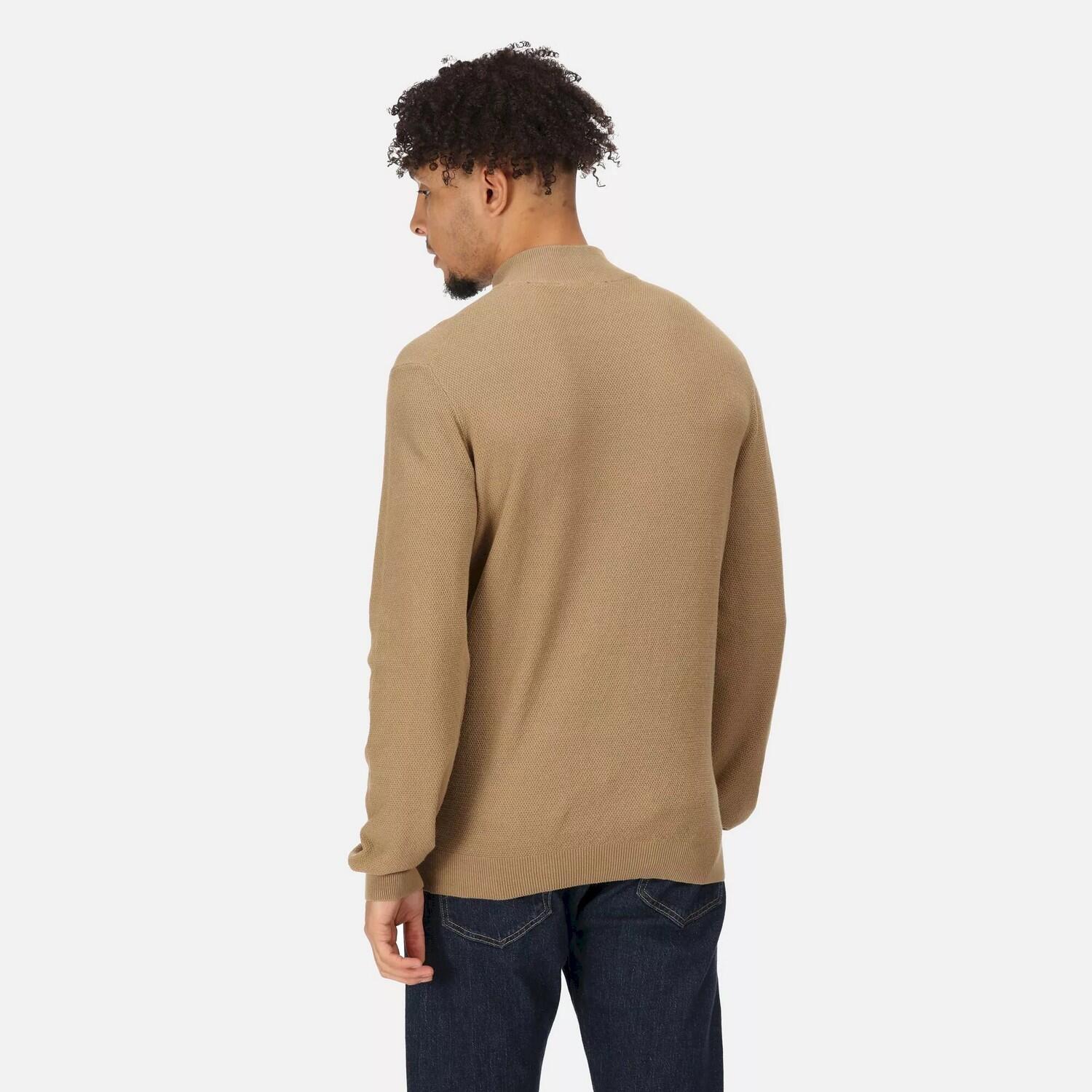 Mens Keaton Knitted Jumper (Gold Sand) 4/5