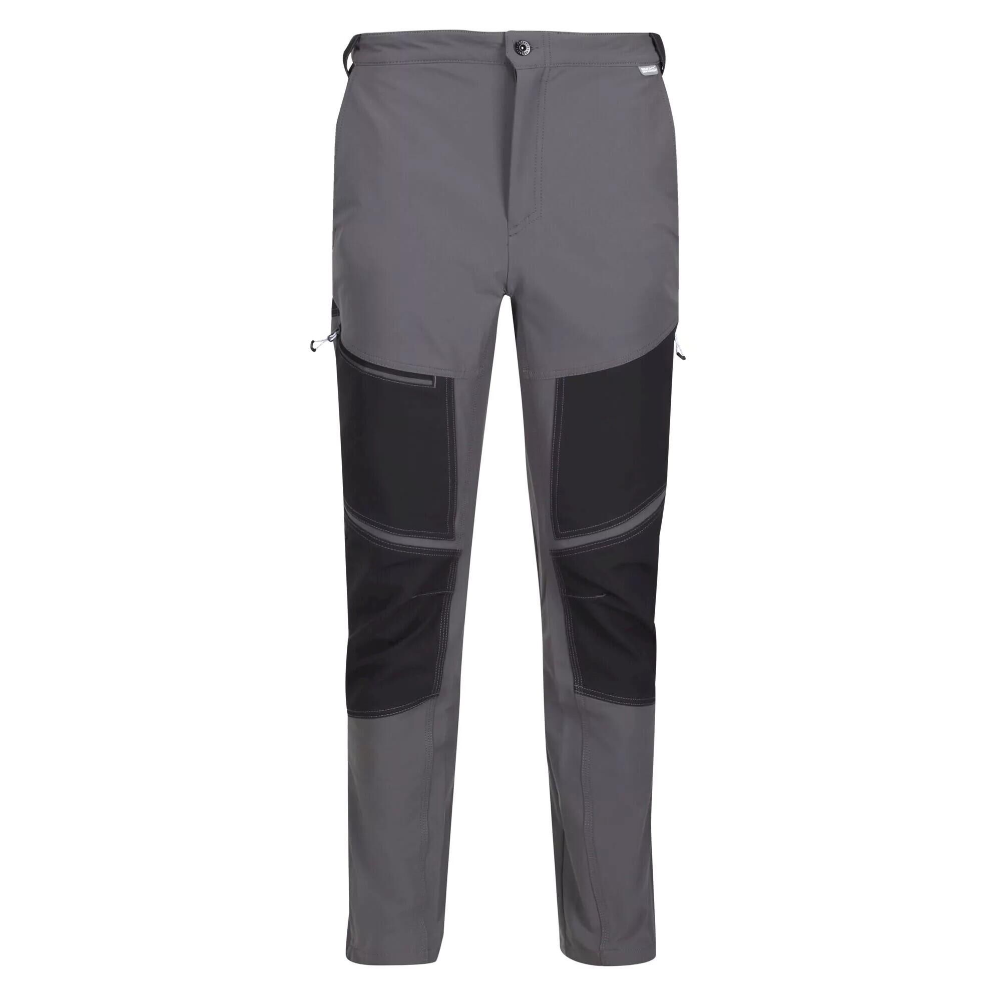 REGATTA Mens Questra IV Hiking Trousers (Dark Grey/Black)