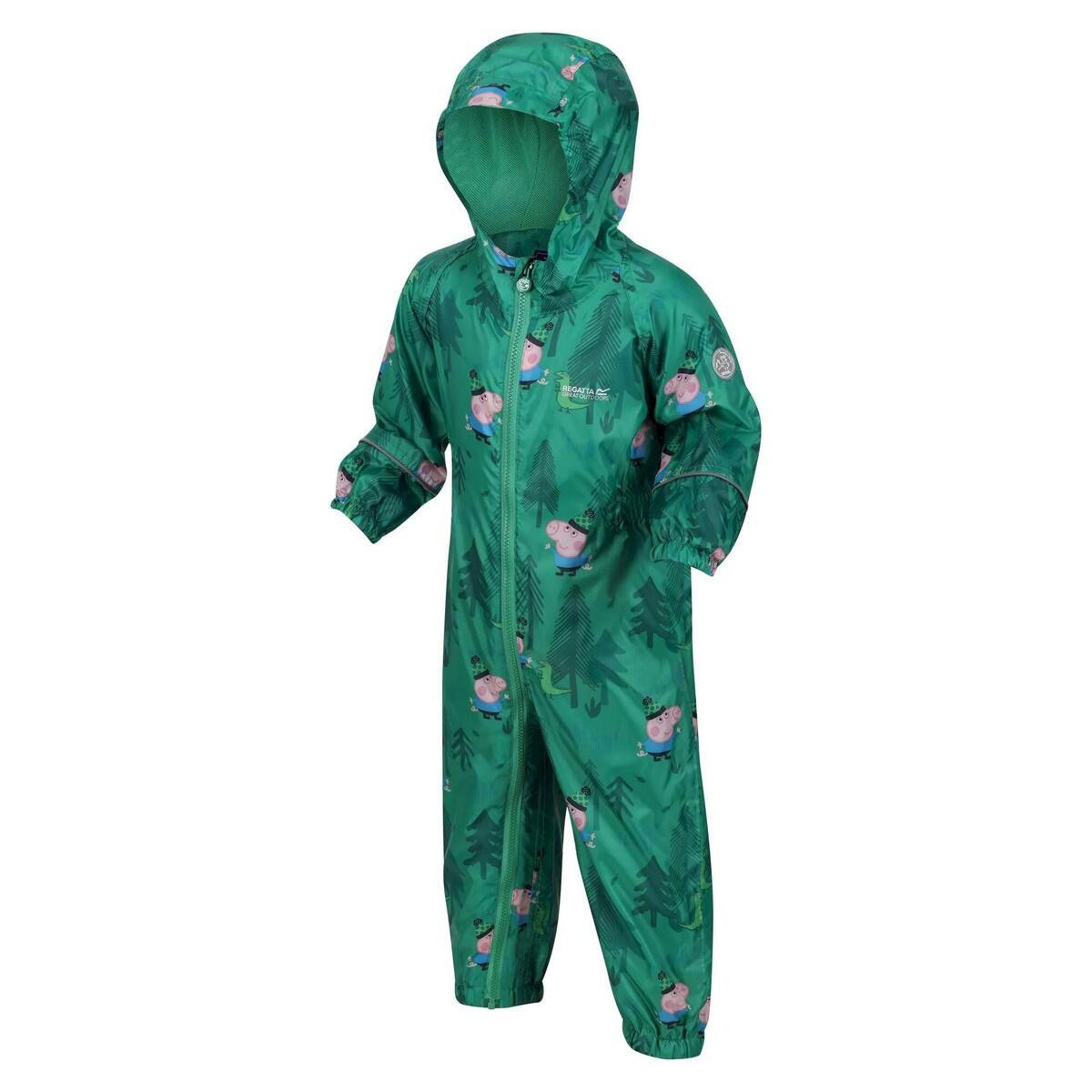 Childrens/Kids Peppa Pig Dinosaur Snowsuit (Jellybean Green) 3/5