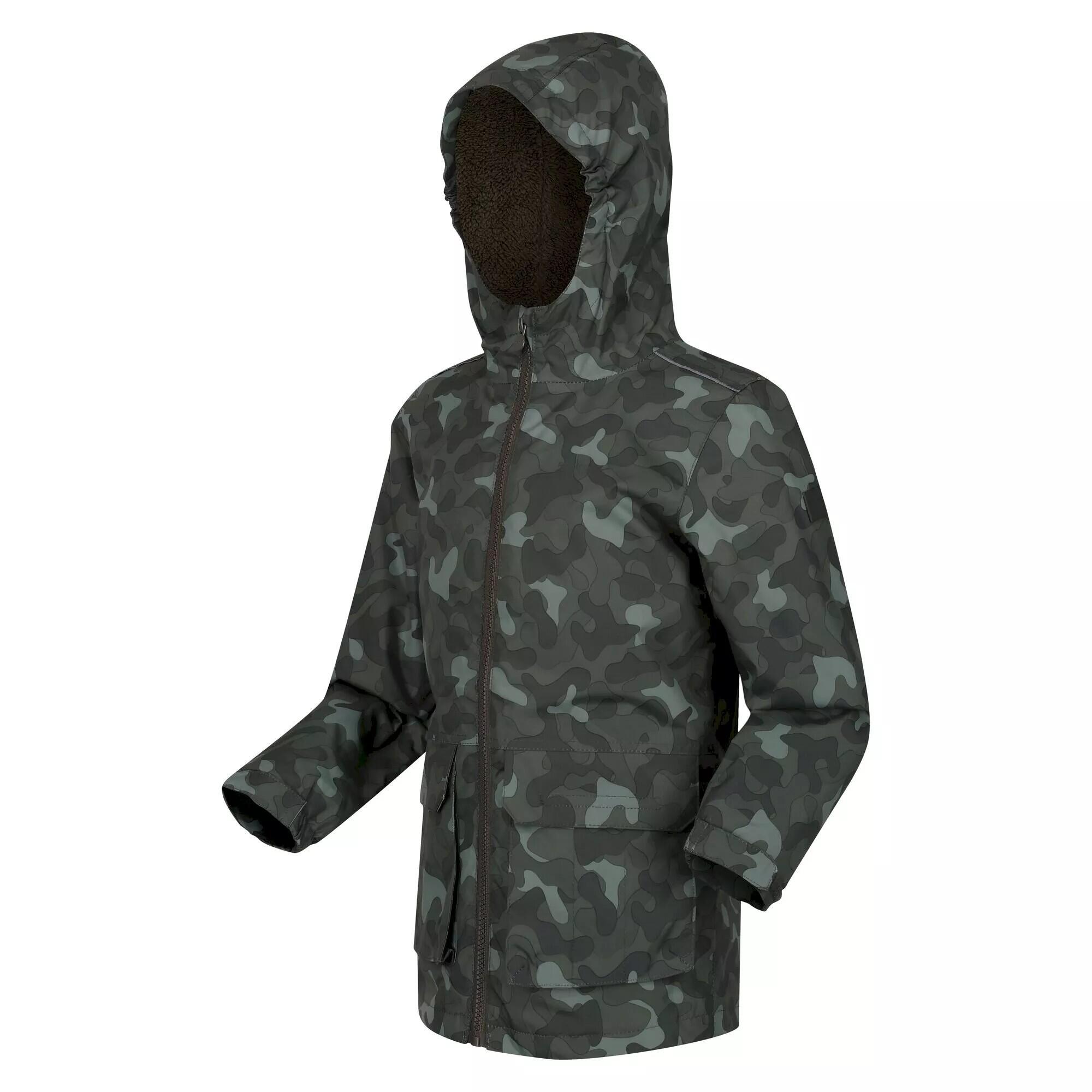 Childrens/Kids Salman Insulated Waterproof Jacket (Dark Khaki) 3/5
