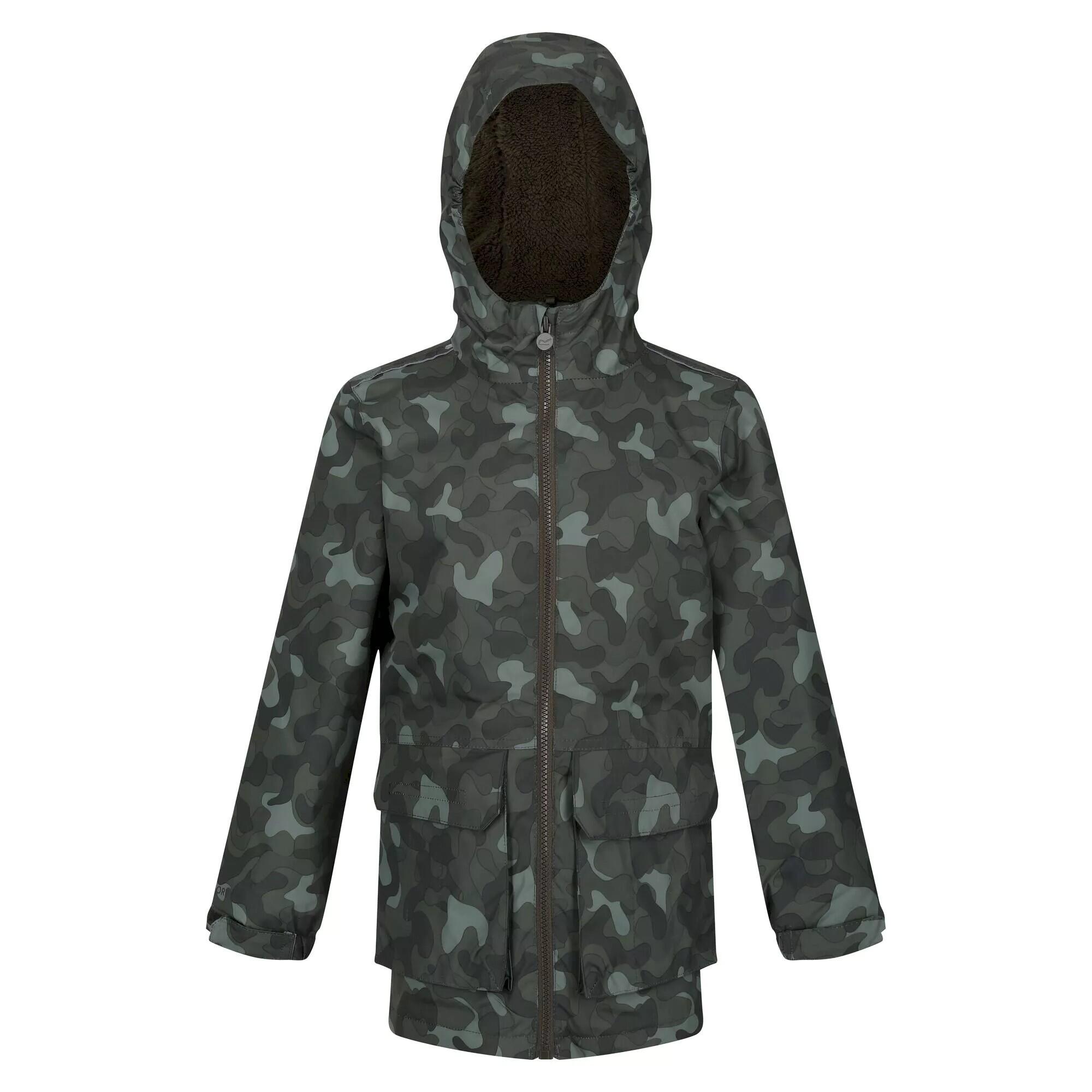 Childrens/Kids Salman Insulated Waterproof Jacket (Dark Khaki) 1/5
