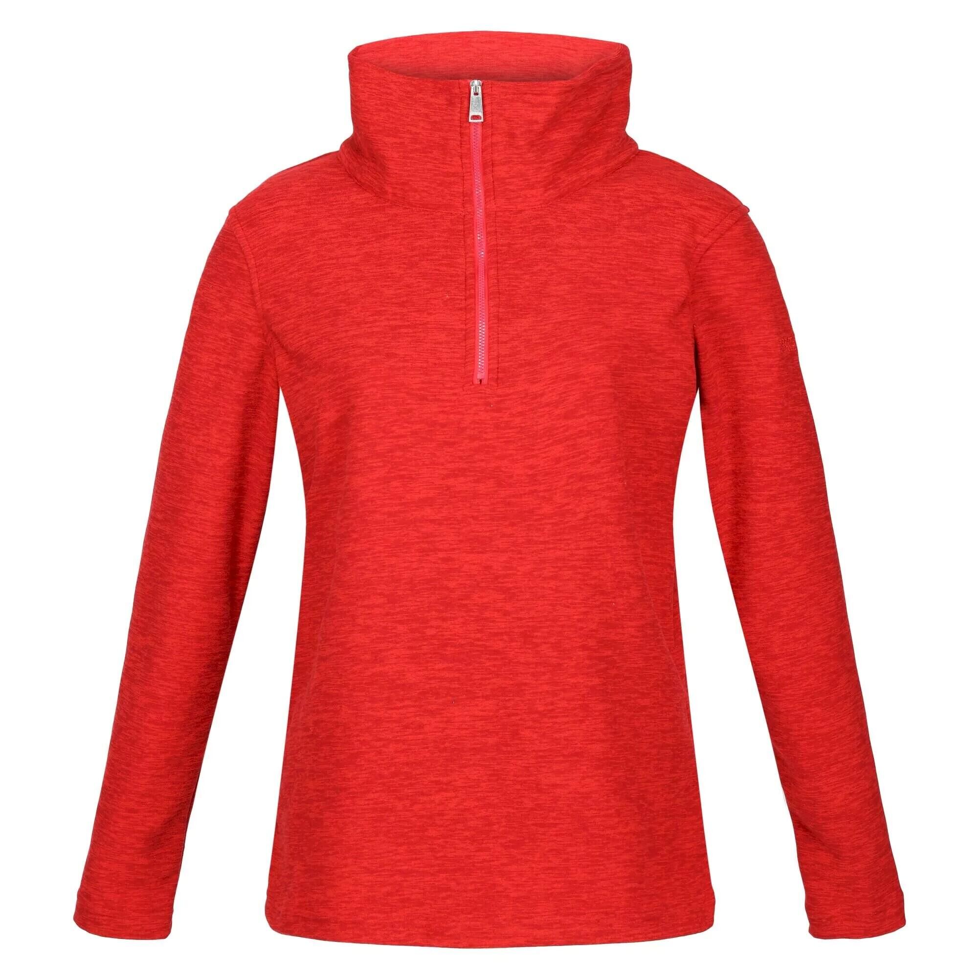 REGATTA Womens/Ladies Kizmitt Marl Half Zip Fleece Top (Code Red)