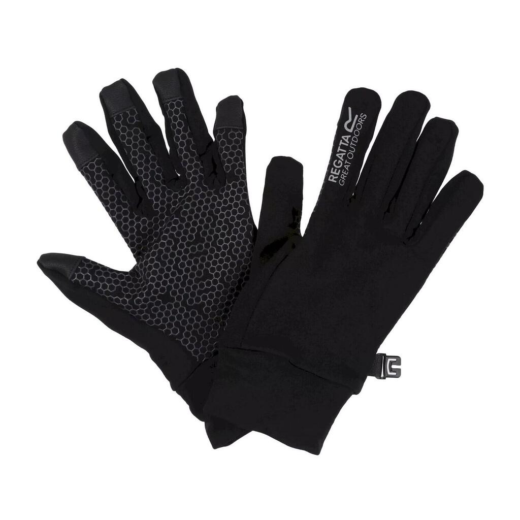 Childrens/Kids Grippy II Lightweight Gloves (Black/Dark Grey)