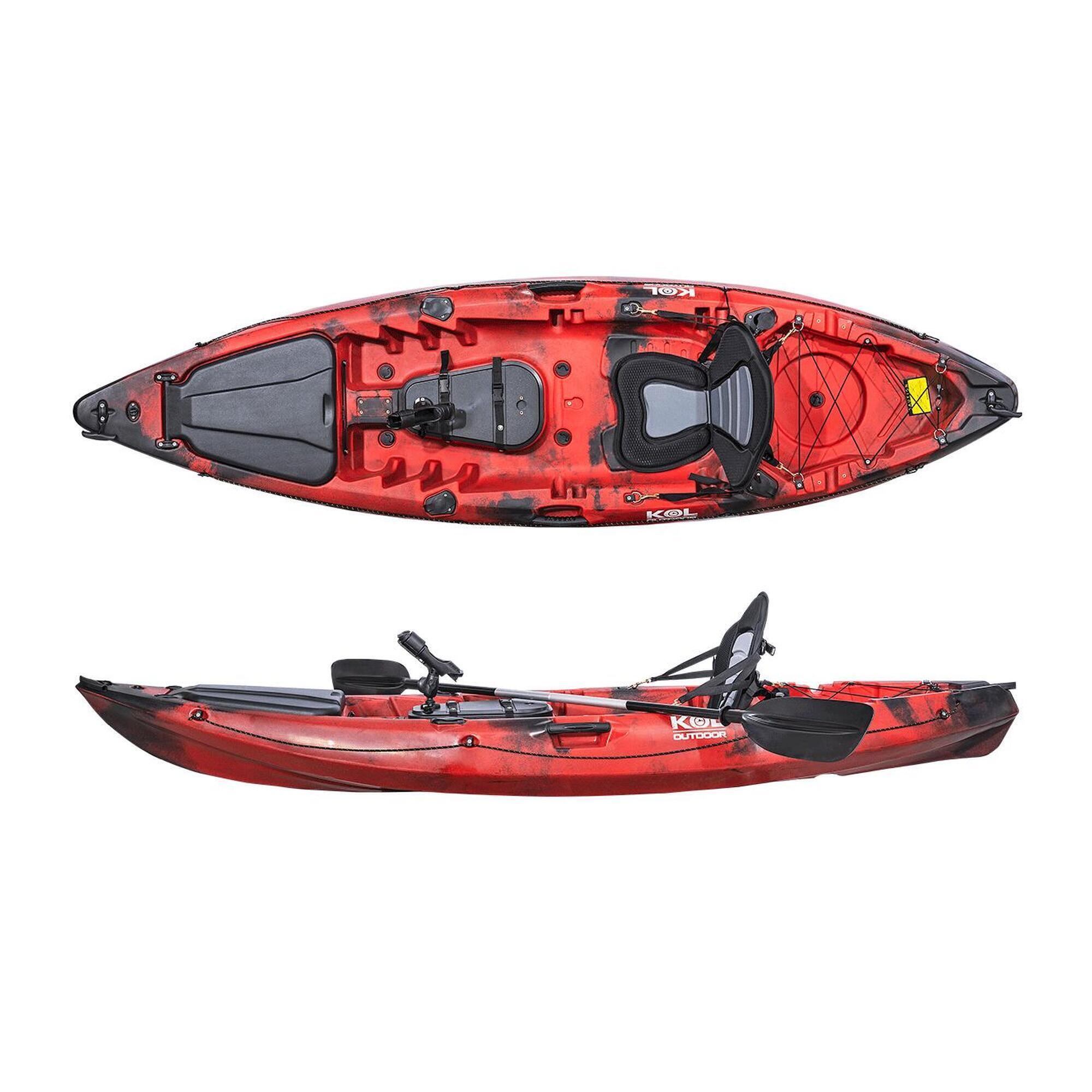 Angelkajak Conger P 295x80 cm Rot - Sit-on-Top Einer-Kajak, 22 kg 2/7