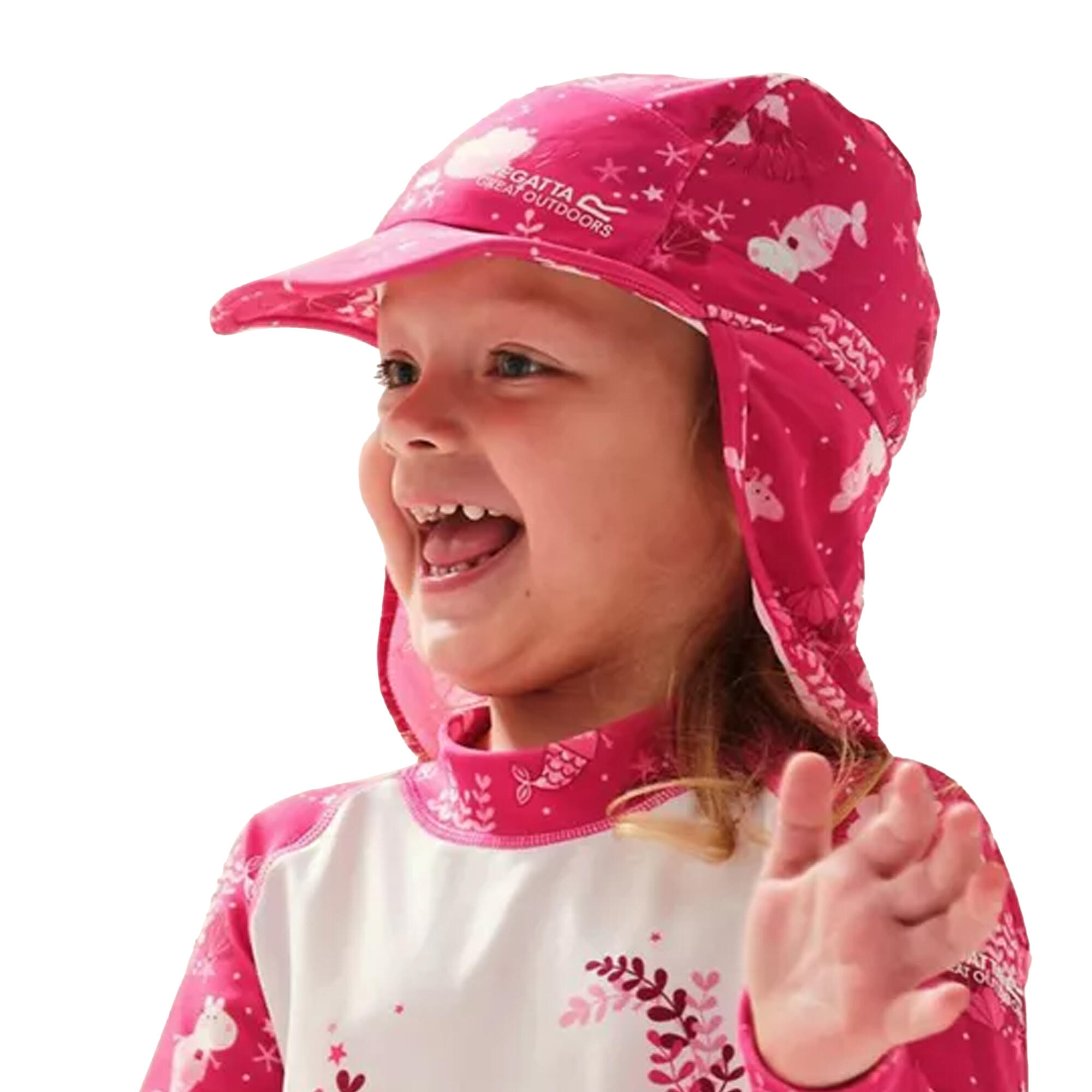 Childrens/Kids Sunshade Peppa Pig Cap (Pink Fusion) 3/4