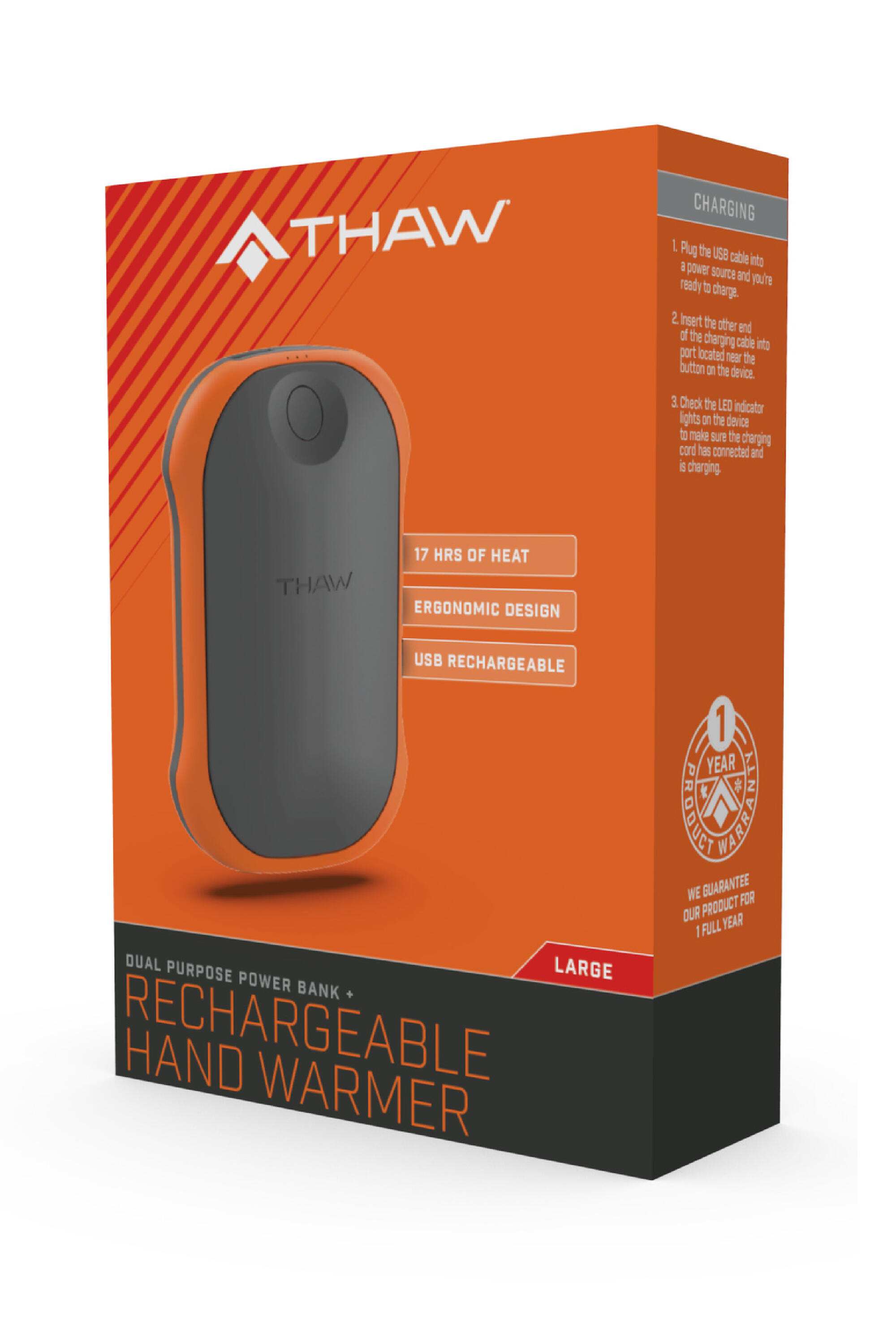 Batería calefactable recargable de manos  grande 3/7