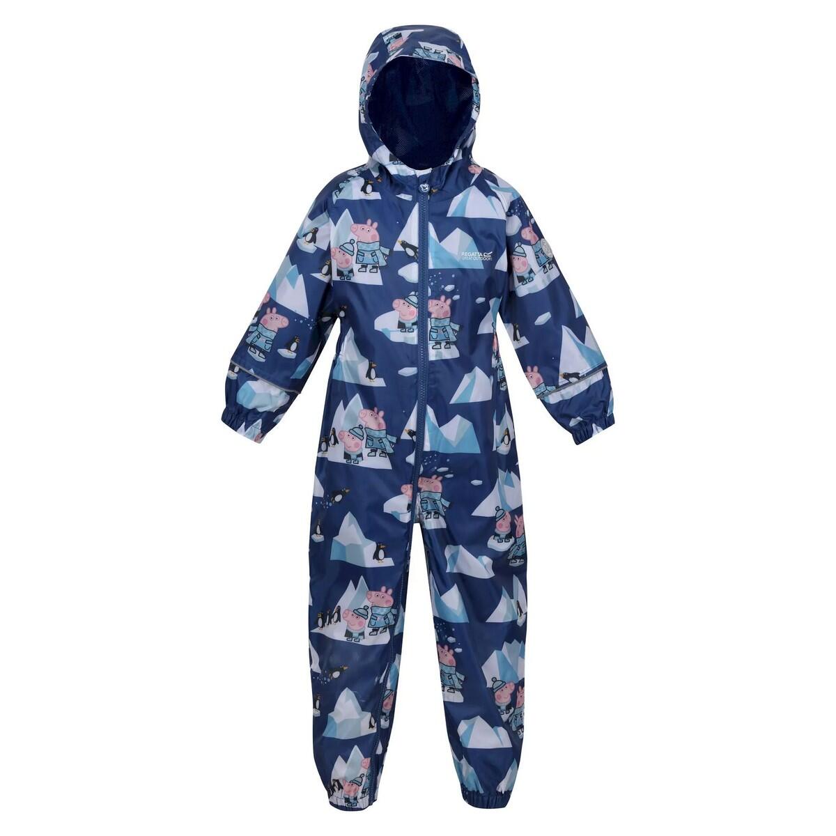 REGATTA Childrens/Kids Pobble Peppa Pig Puddle Suit (Space Blue)