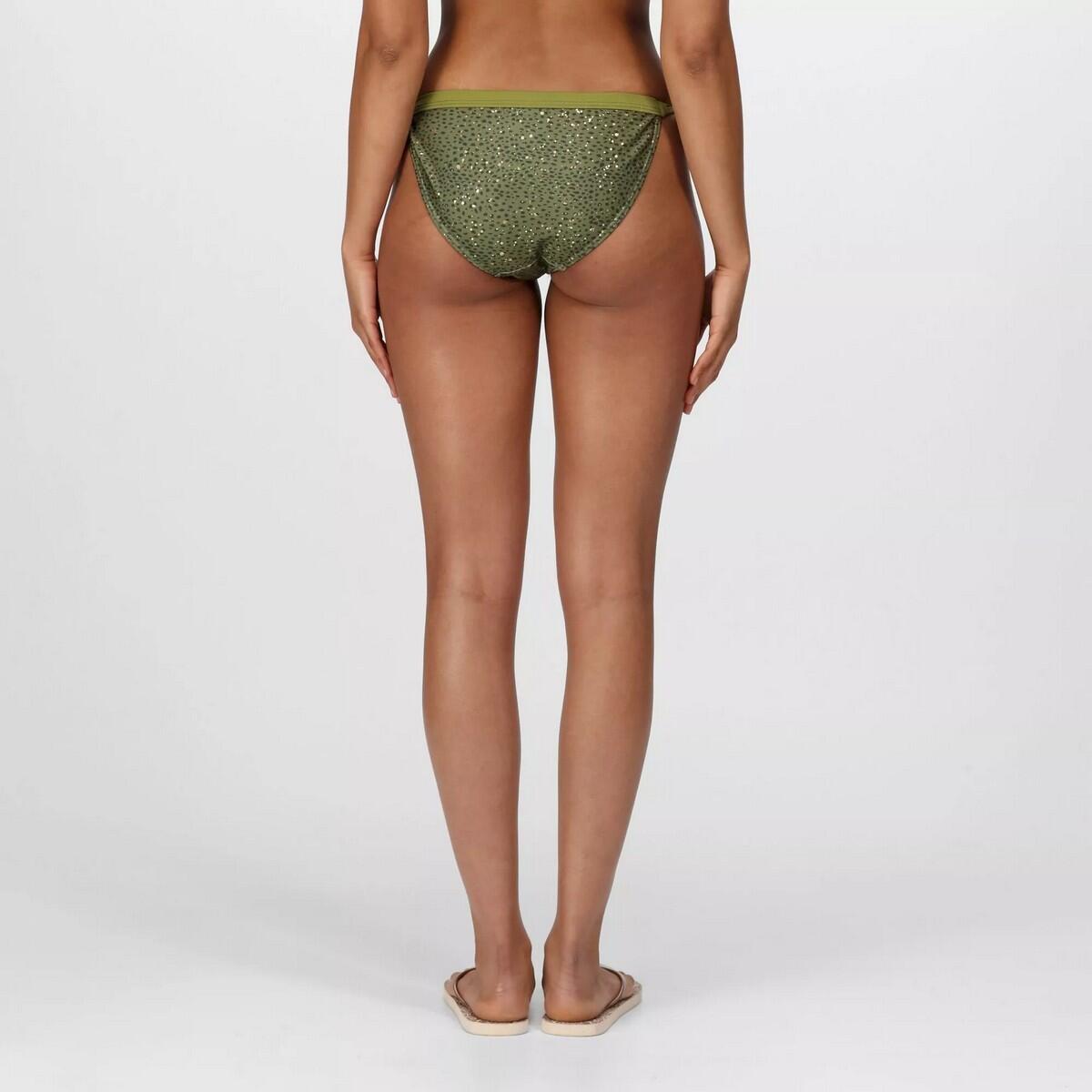 Womens/Ladies Flavia Abstract Bikini Bottoms (Green Fields) 2/4