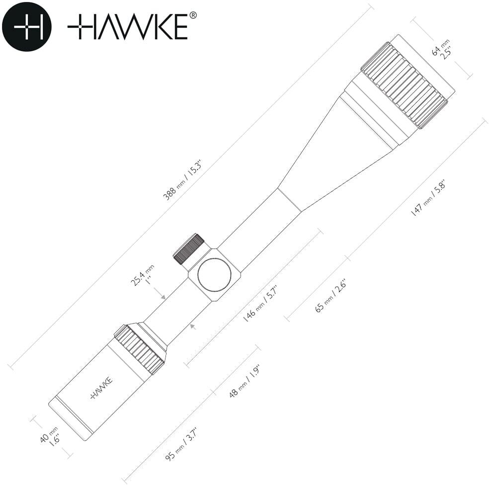 Mira Hawke Vantage 4-16X50 AO IR 3/6