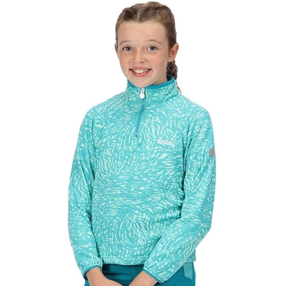Childrens/Kids Highton Animal Print Half Zip Fleece Top (Turquoise) 4/5