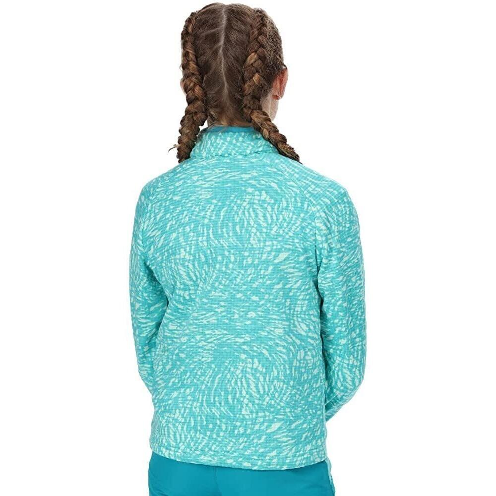 Childrens/Kids Highton Animal Print Half Zip Fleece Top (Turquoise) 3/5