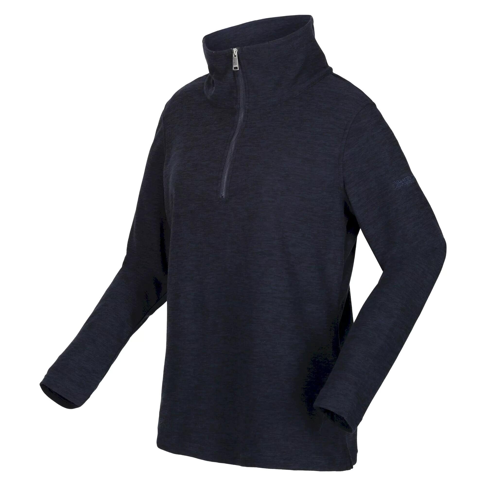 Womens/Ladies Kizmitt Marl Half Zip Fleece Top (Navy/Black) 3/5