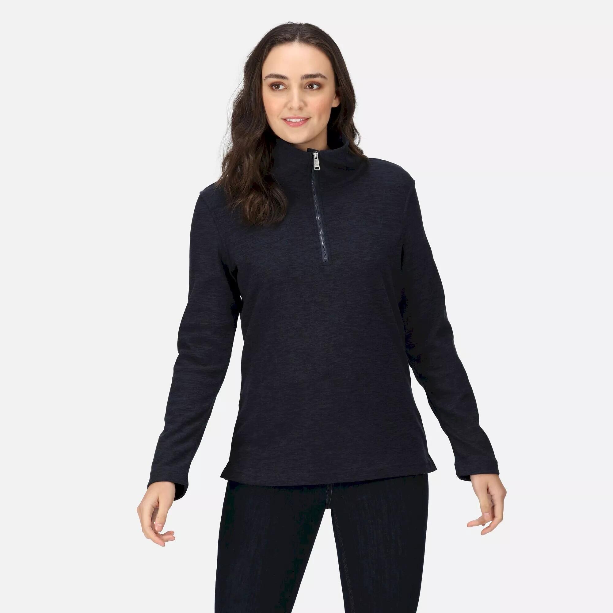 Womens/Ladies Kizmitt Marl Half Zip Fleece Top (Navy/Black) 4/5