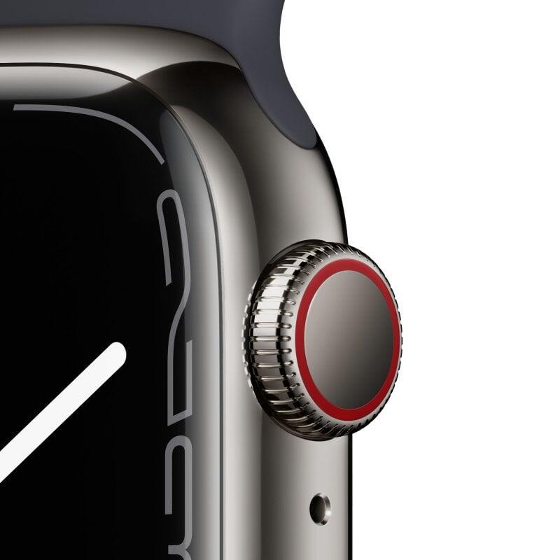 Smartwatch Apple Watch Series 7 GPS+Celular 41mm Preto Alumínio Bracelete Preta