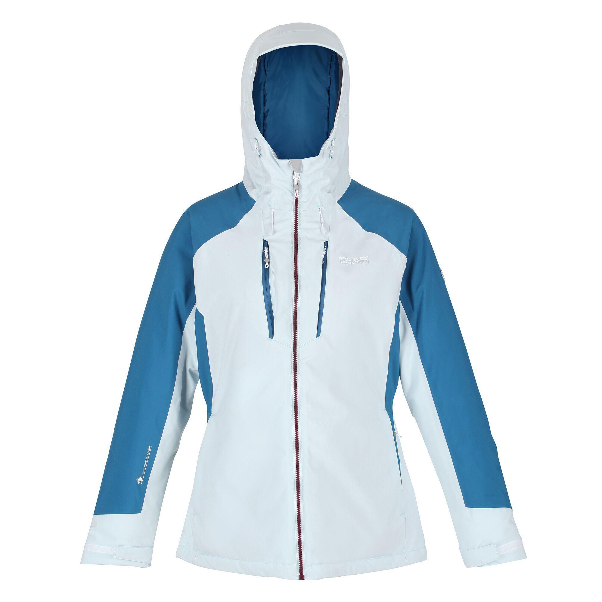 REGATTA Womens/Ladies Highton Stretch II Waterproof Padded Jacket (Ice Blue/Blue
