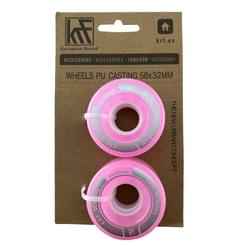 Pack de 2 Ruedas KRF School para Patines Paralelos Y Krf School Tamaño 58×32 Mm 2/3