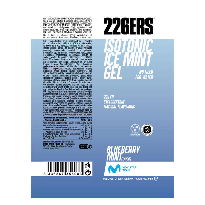 Isotonisches Getränk 226ERS 68g Mint & Blueberry