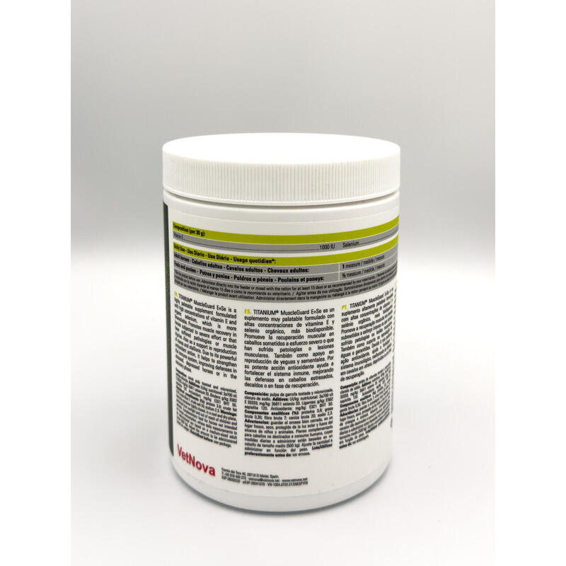 TITANIUM® MuscleGuard E + Se 450g, spier-, voortplantings- en immuunbeschermer.