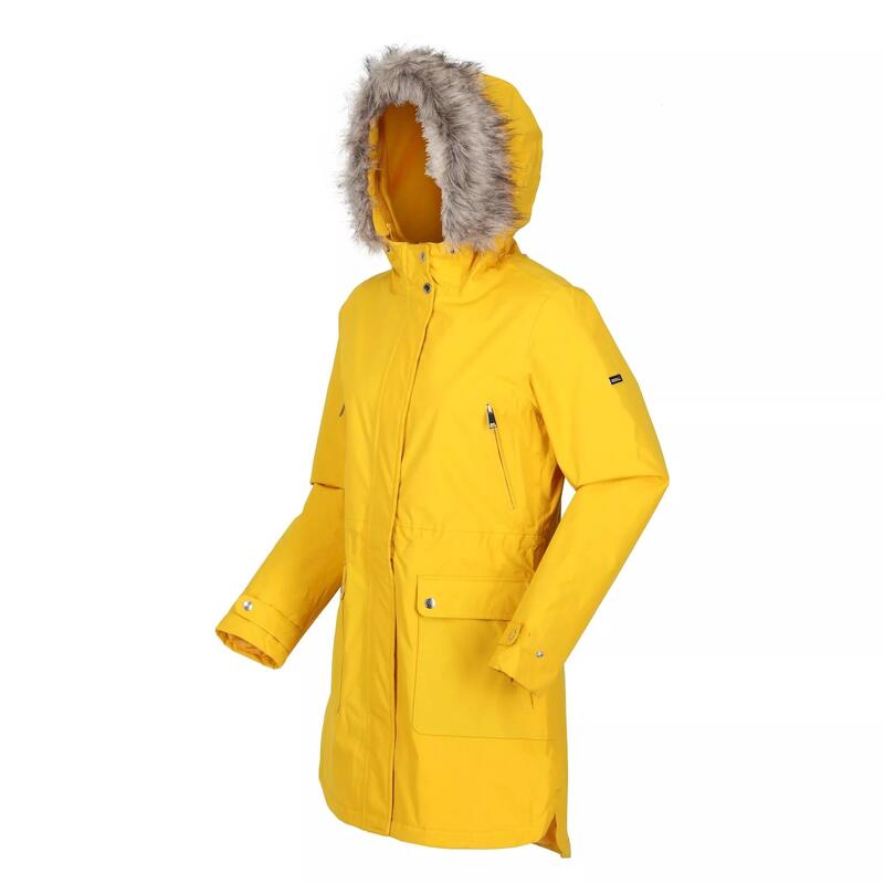 Dames Sabinka parka met bontrand (Zonsondergang)