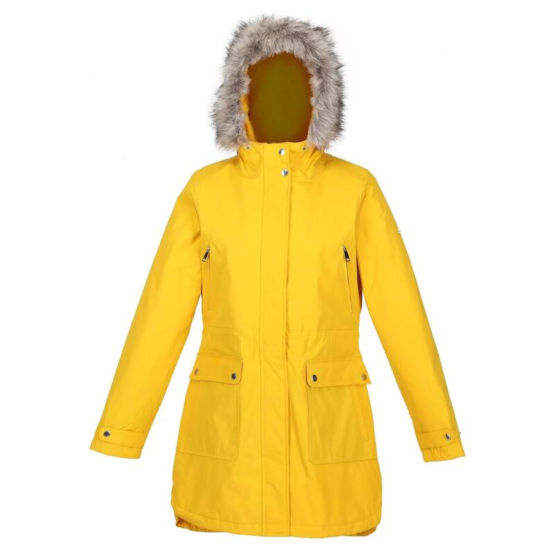 Dames Sabinka parka met bontrand (Zonsondergang)