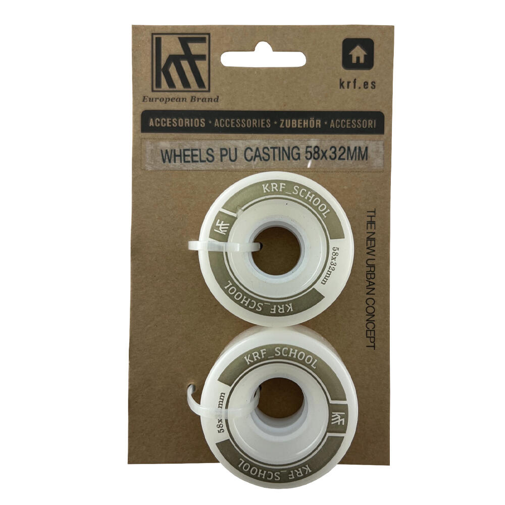 Pack de 2 Ruedas KRF School para Patines Paralelos Y Krf School Tamaño 58×32 Mm 2/4