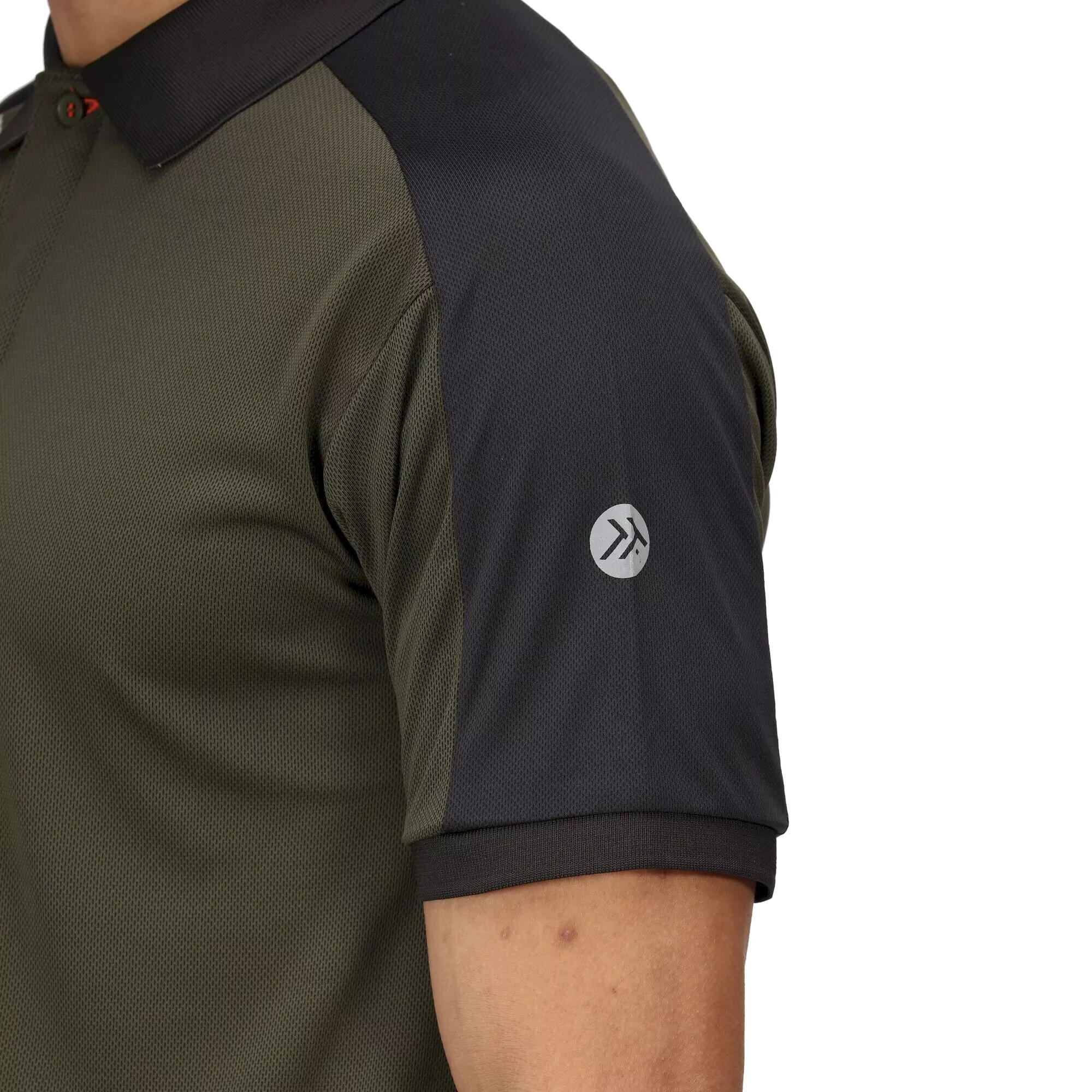 Mens Offensive Wicking Polo Shirt (Dark Khaki) 3/5