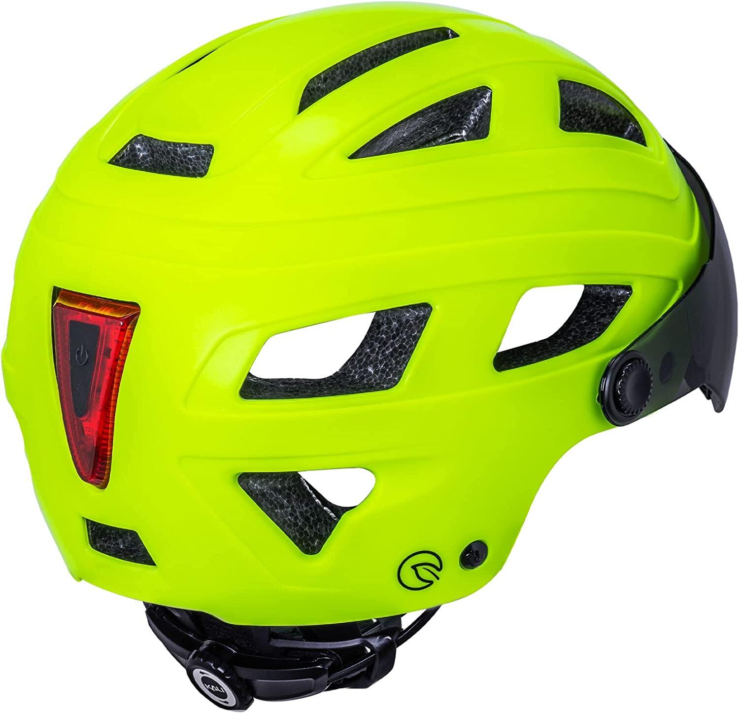 Kali Cruz+ Urban Helmet - Solid Matt High Visibility Yellow 3/4