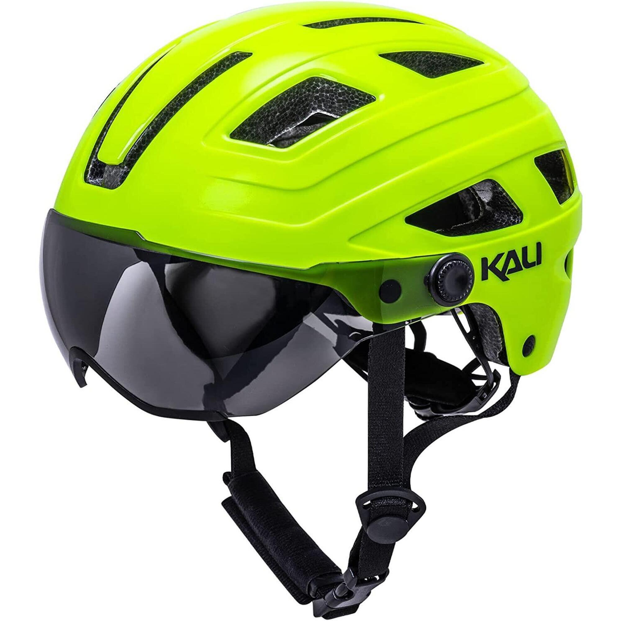 Kali Cruz+ Urban Helmet - Solid Matt High Visibility Yellow 1/4