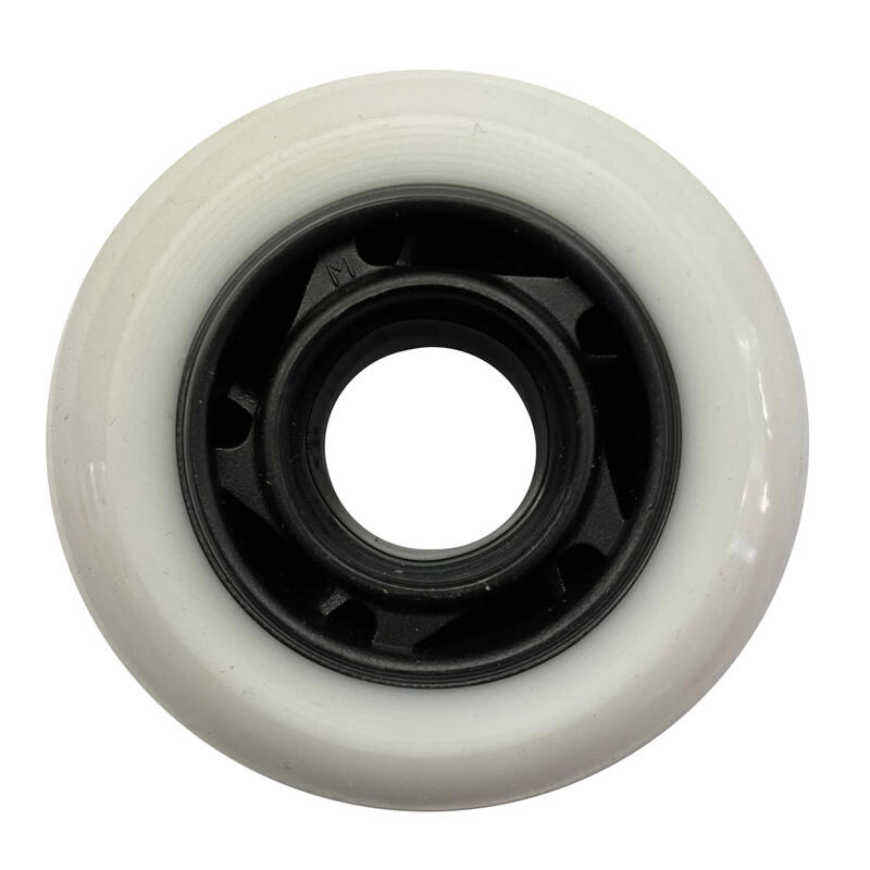 Pack de 4 Ruedas KRF Freestyle, Tamaño 64 Mm 85A Blanco/Negro