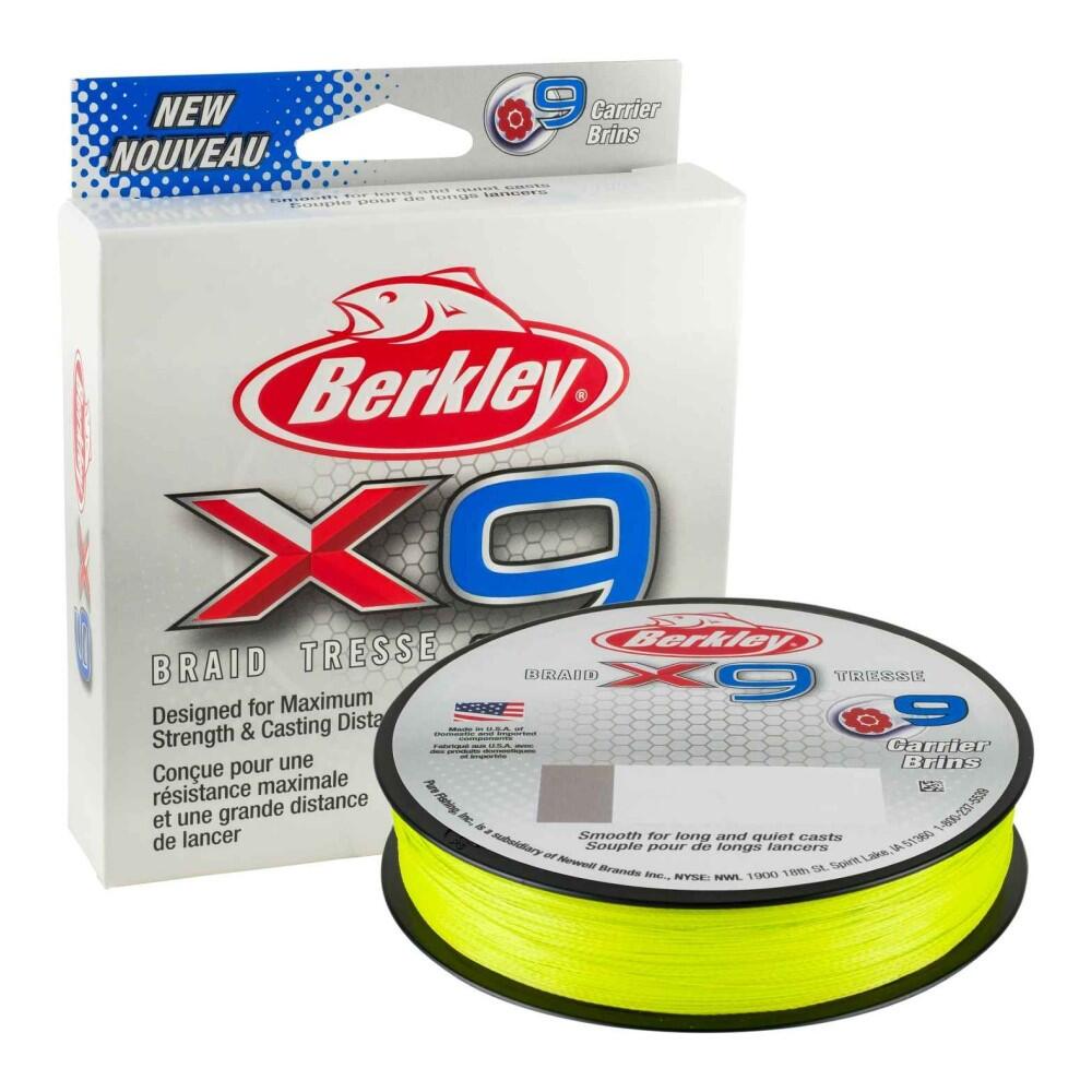 Berkley X9 9 Strand 300m Fishing Braid - Fluro Green - 131lb 1/3