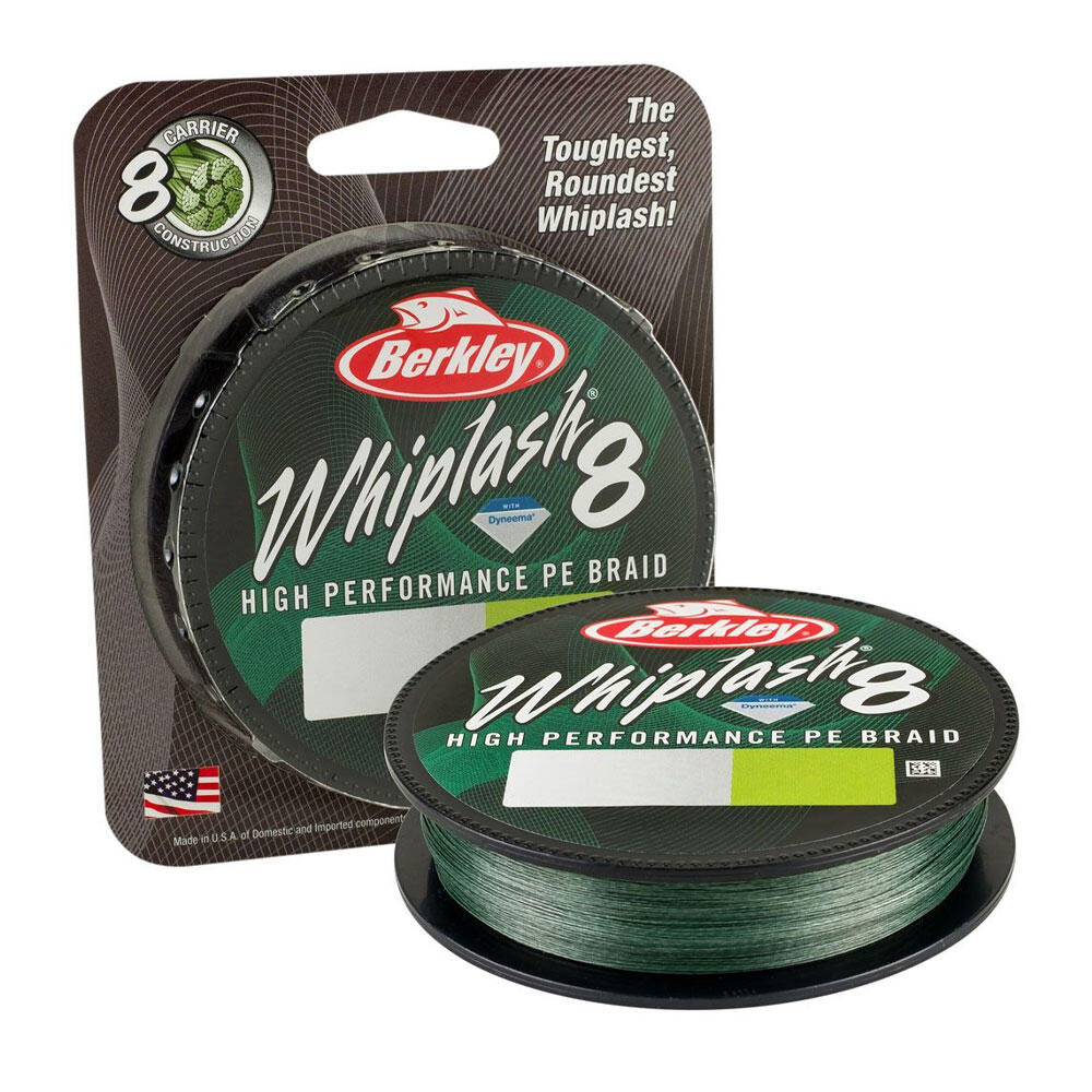 Berkley Whiplash 8 Braid - Green-300m-0.25mm 1/2