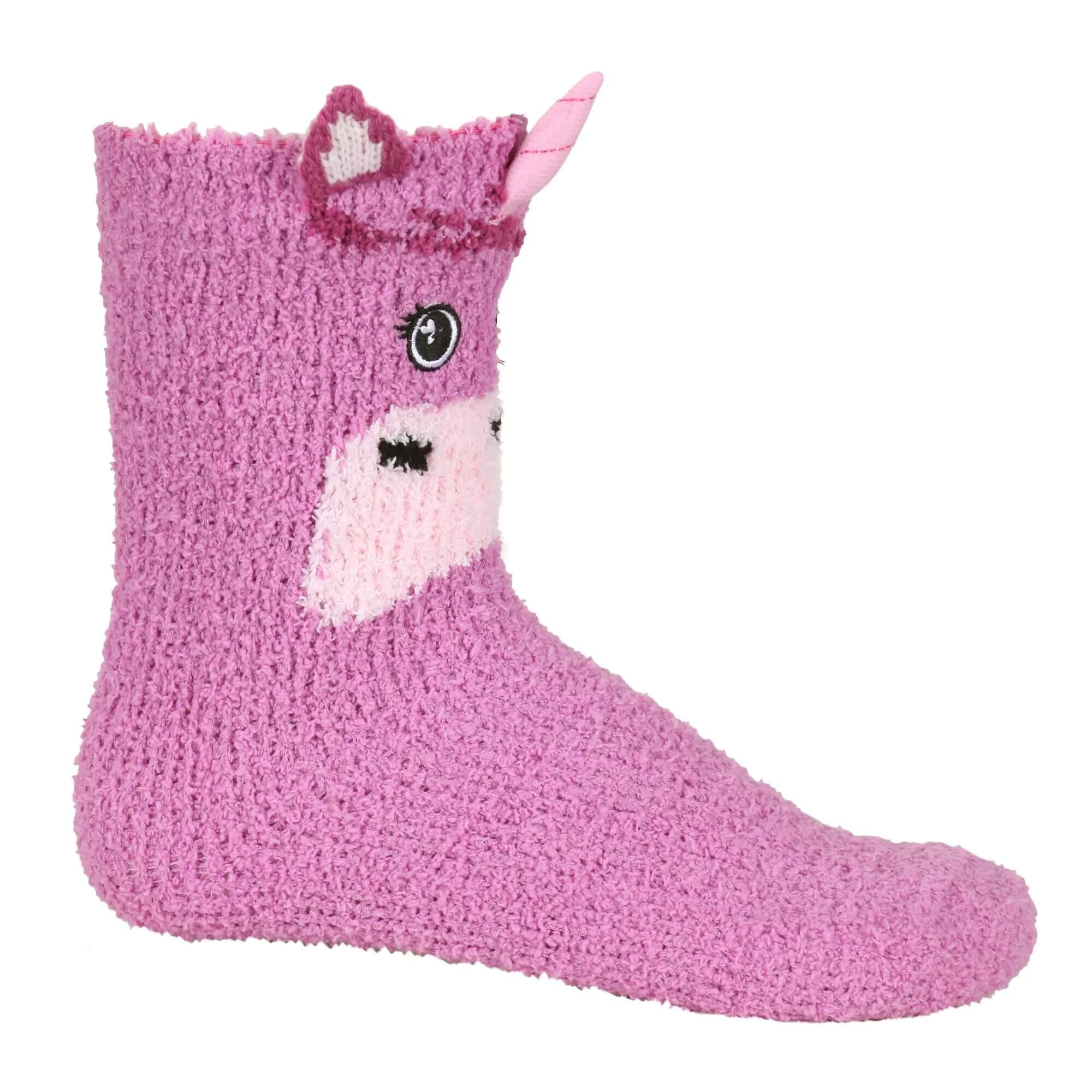 Childrens/Kids Mudplay Unicorn Socks (Radiant Orchid) 2/4