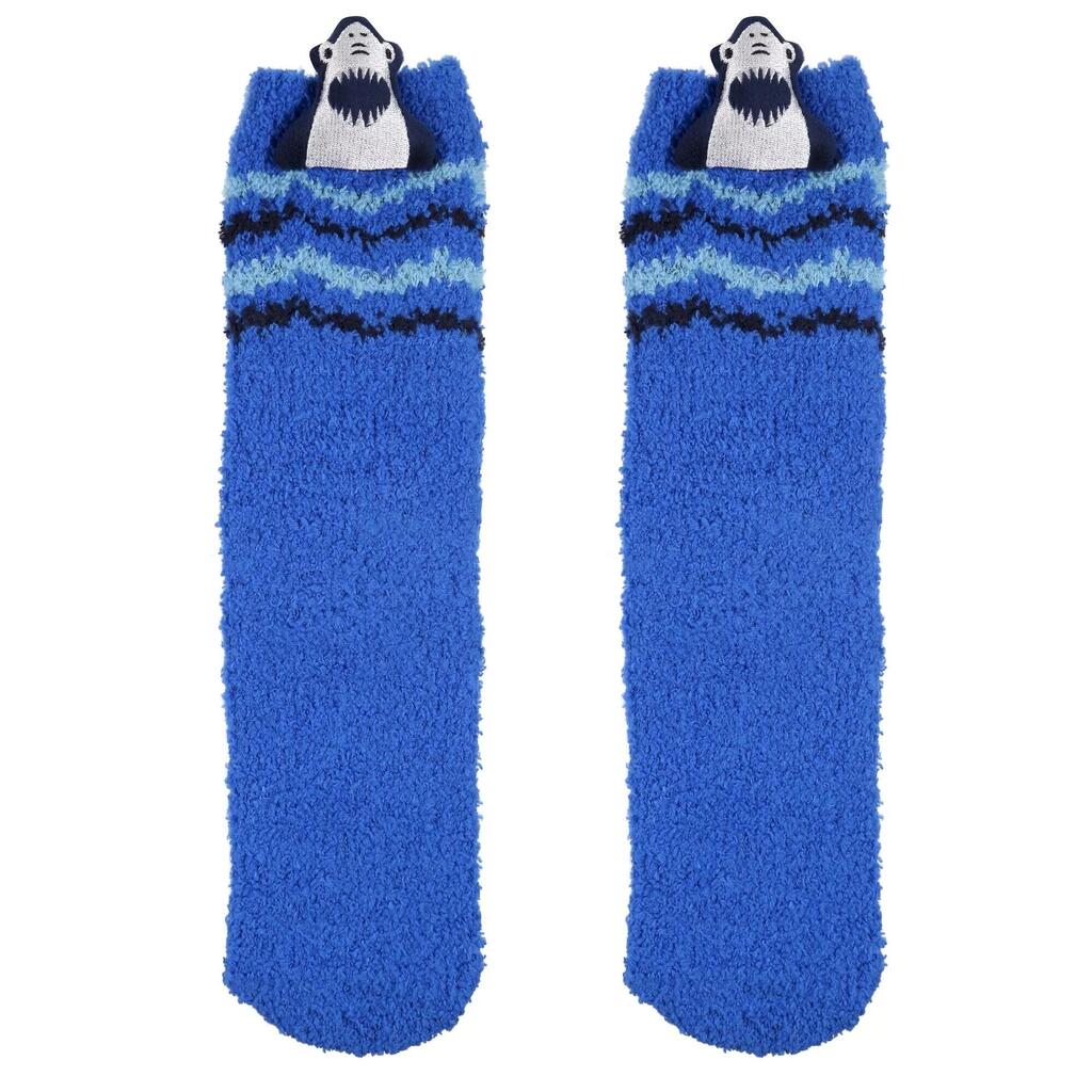 Childrens/Kids Shark Socks (Nautical Blue)