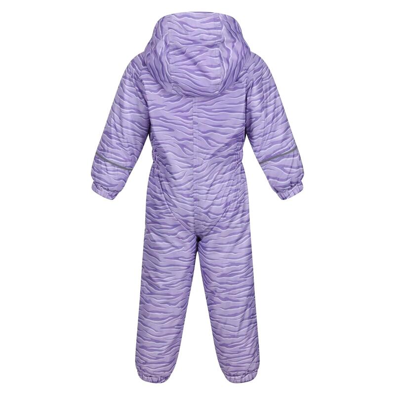 Kinder/Kinder Splat II Zebra Print Waterdicht Puddle Suit (Viooltje)