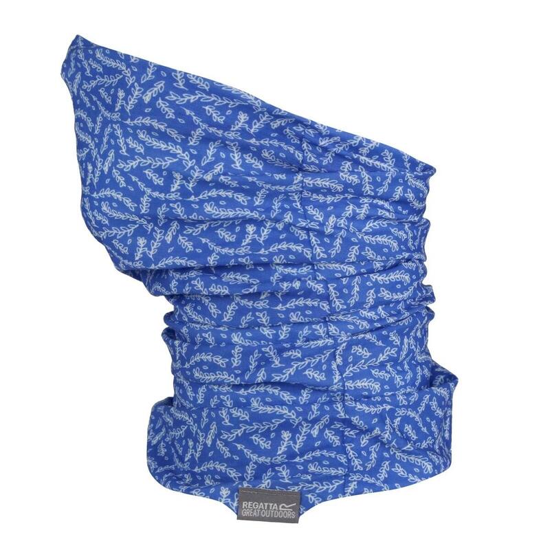 Multidirectionele halswarmer met bladprint voor volwassenen (Sonisch Blauw)