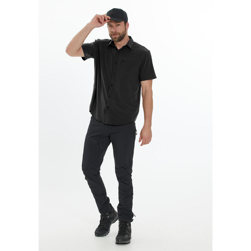 Funktionshemd Jeromy M Wandern/Outdoor/Trekking Unisex Black Atmungsaktiv