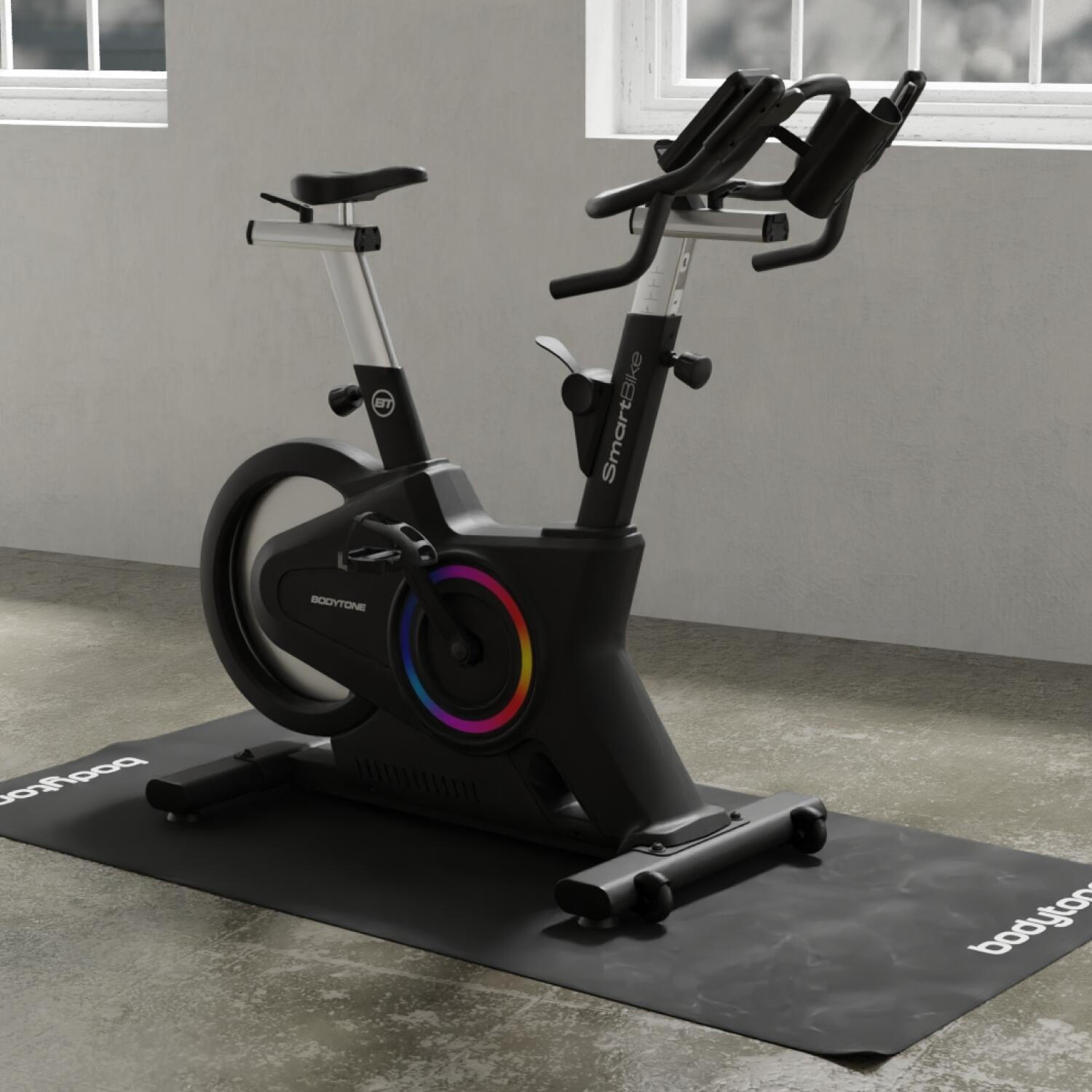 Tapis de protection de sol équipement de fitness Bodytone 130 x 70 x 0,4cm noir 2/6