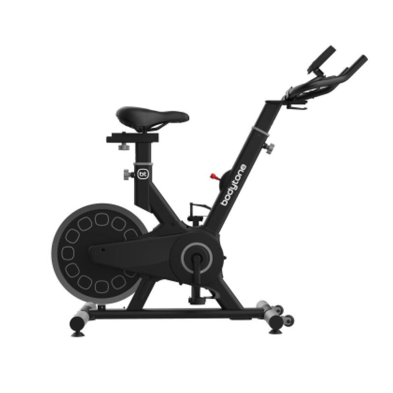 Bicicleta Indoor Spinning bodytone ab100bg gris rueda inercia 14kg ab100by 12kg