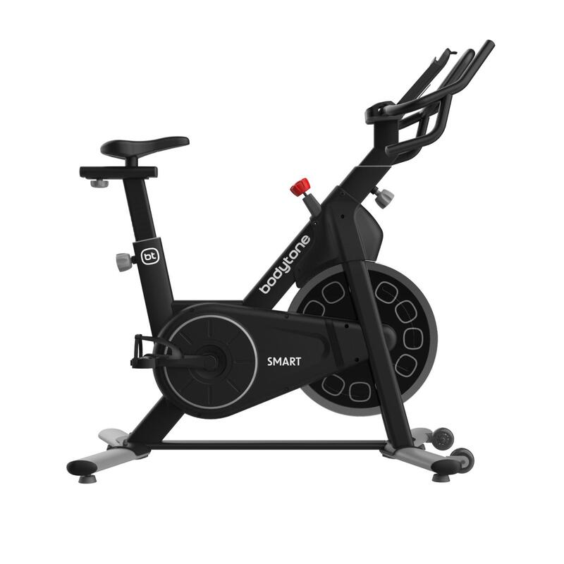 Indoor spinning bike intelligente Bodytone AB300SM-G a volano rosso 18 kg