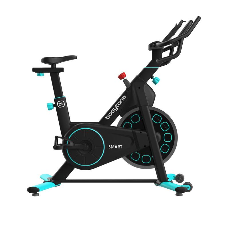 Bicicleta estática indoor Bodytone AB300SM-B inteligente azul rueda inercia 18kg