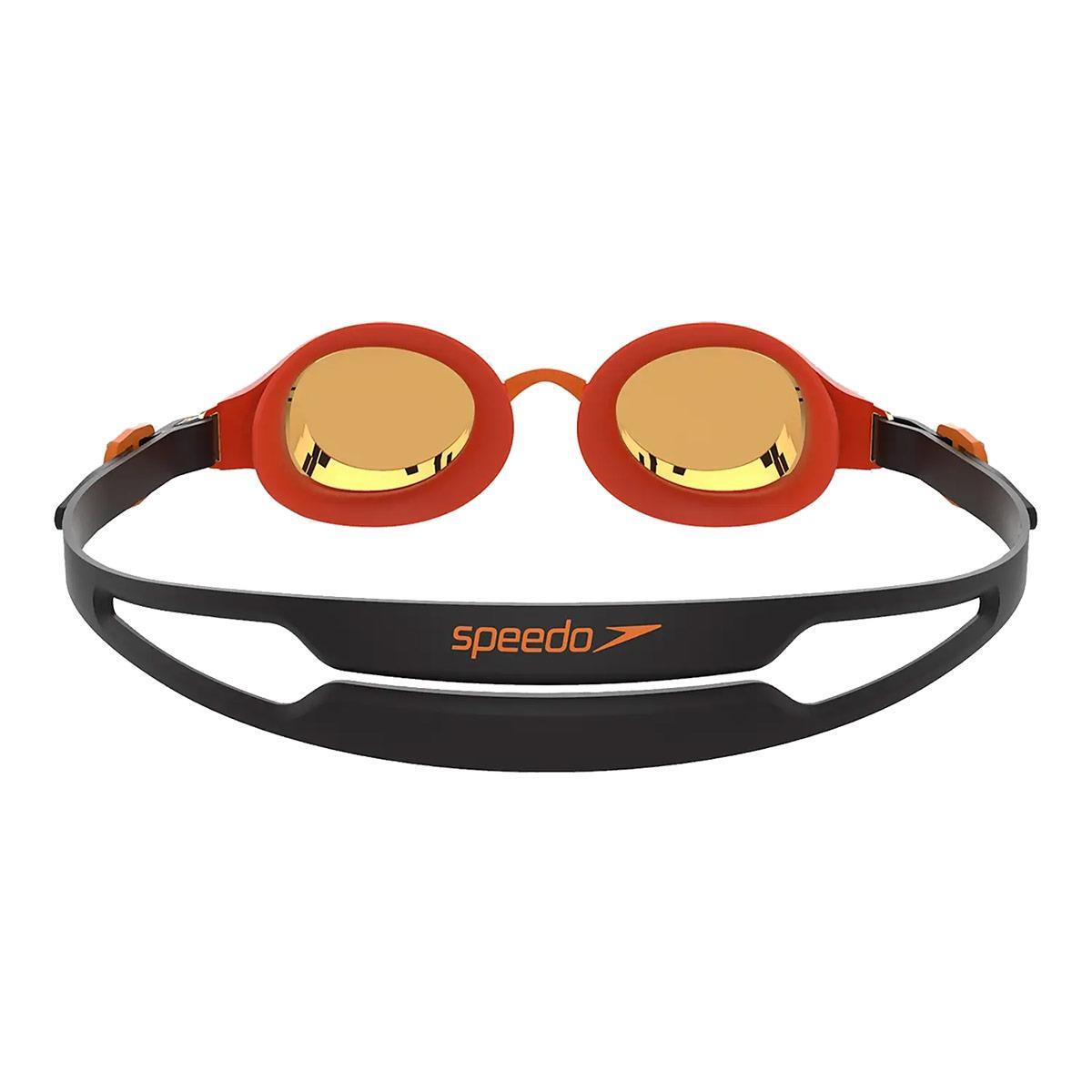 Speedo Hydropulse Mirrored Junior Goggles - Black/Mango/Gold 2/4