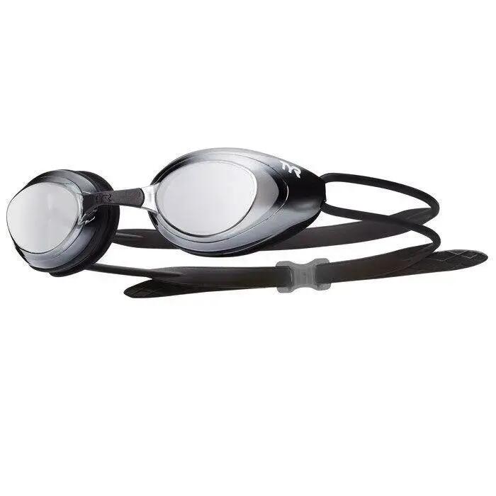 TYR Black Hawk Mirrored Goggles - Black/Silver