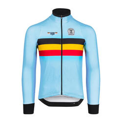 Fietsshirt met Lange Mouwen - Blauw - Unisex - Officieel Team België (2023)