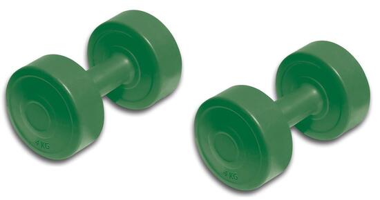 Coppia Manubri Pesi Vinile Dumbbells - Kg. 4 (Totale 8 Kg)